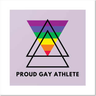 Proud Gay Athlete (Black text) Posters and Art
